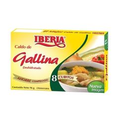 CUBITO DE CALDO DE GALLINA IBERIA 8 UNIDADES DE 96GRS
