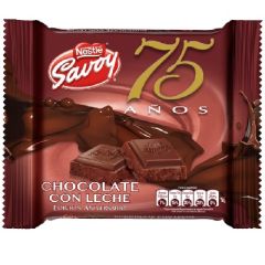 CHOCOLATE CON LECHE SAVOY 75 AÑOS DE 100GRS