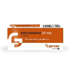 ATORVASTATINA GENVEN 20MG X 30 COMPRIDOS RECUBIERTOS