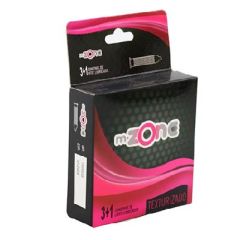 CONDONES MZONE LATEX LUBRICADOS TEXTURIZADO X 3UN