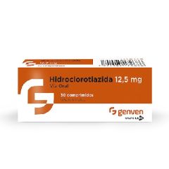 HIDROCLOROTIAZIDA GV 12,5MG X 30 COMPRIMIDOS