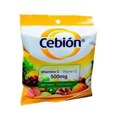 VITAMINA C CEBION SABOR TROPICAL 500MG X 12 TABLETAS MASTICABLES