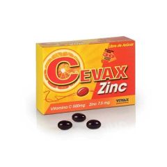 CEVAX ZINC 500/7,5MG X 30 CAPSULAS BLANDAS SIN AZUCAR