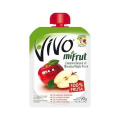 COMPOTA DE MANZANA VIVO POUCH DE 90G